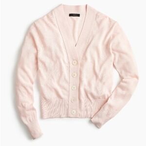 J. Crew Women's Cropped Lightweight Pink Cardigan Size Laege NWT